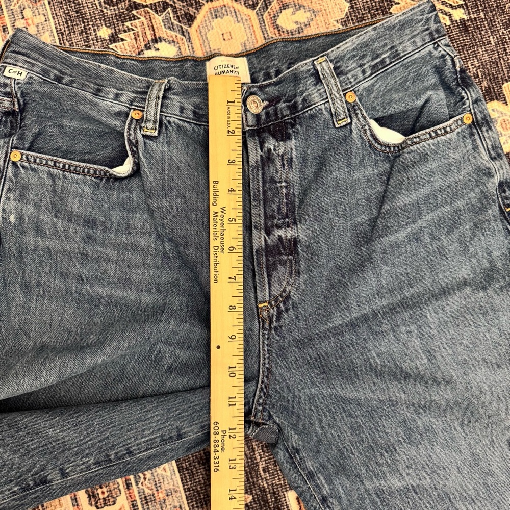 Citizens Of Humanity Annina Trouser Medium Wash High Rise Denim Jeans Size 30 - Picture 14 of 16